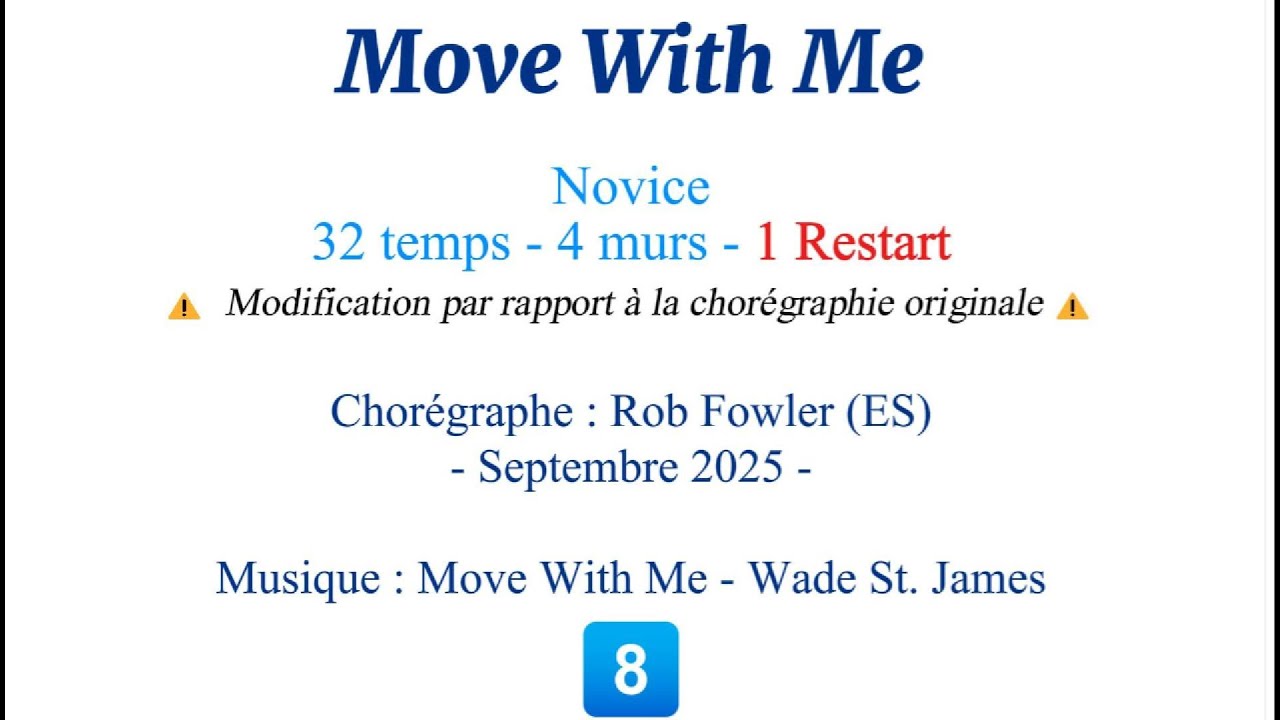 Move With Me - Improver WCS LineDance (Rob Fowler) - Tutorial 2