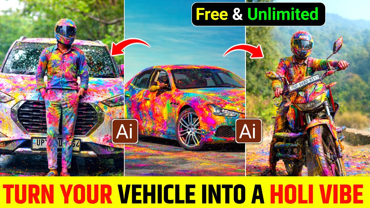 Turn Your Bike | Car Into Holi Vibe 🤖 | New ChatGPT Prompt | Holi Photo Editing 2026