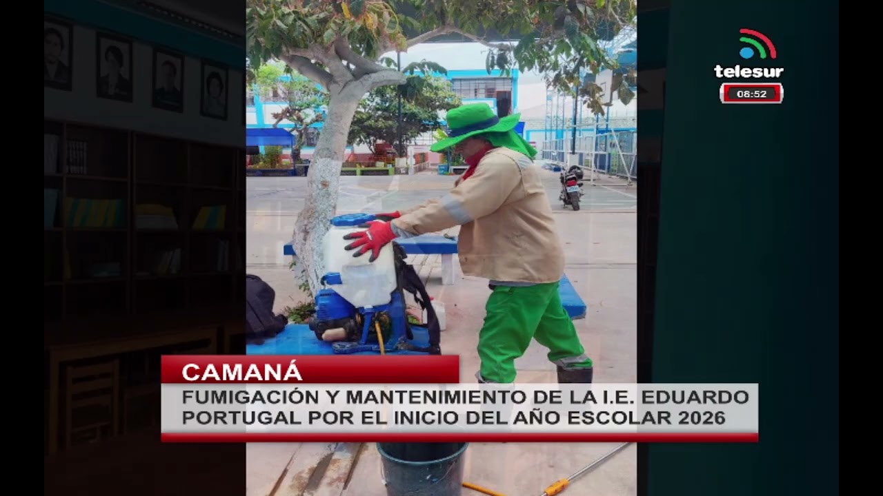 FUMIGACIÓN Y MANTENIMIENTO DE LA I.E. EDUARDO PORTUGAL POR EL INICIO DEL AÑO ESCOLAR 2026 - #camana