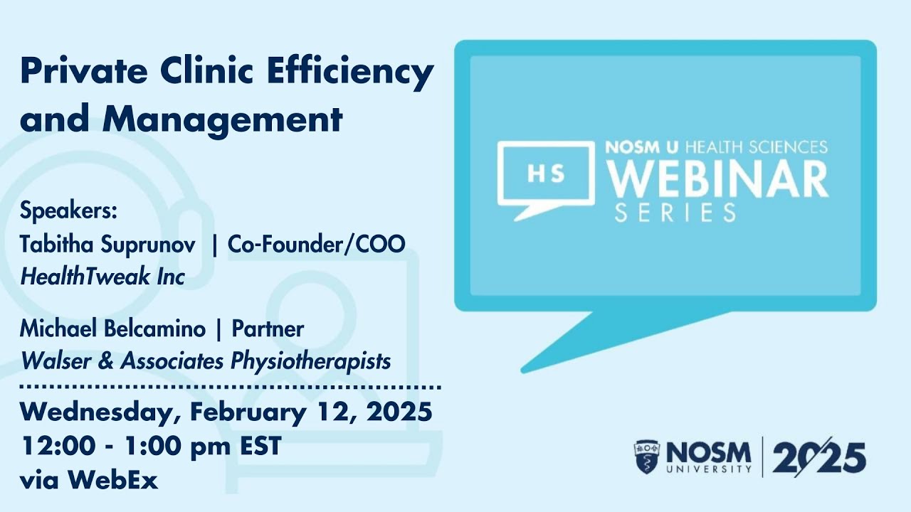 HS Webinar - Private Clinic Efficiency and Management