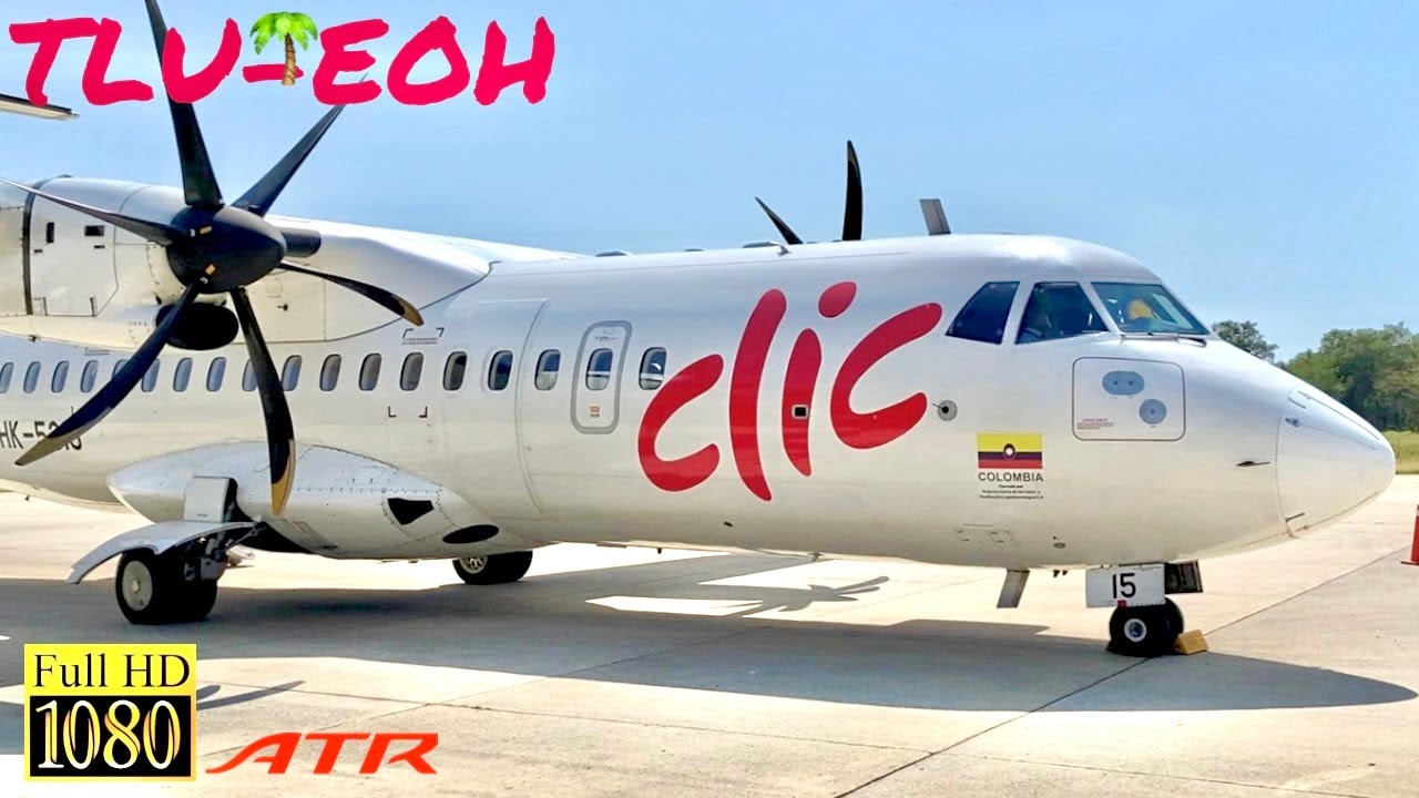 |TRIP REPORT| Clic Air ATR 42-600 | Tolú - Medellín | Impresionante Despegue y Aterrizaje |HD|