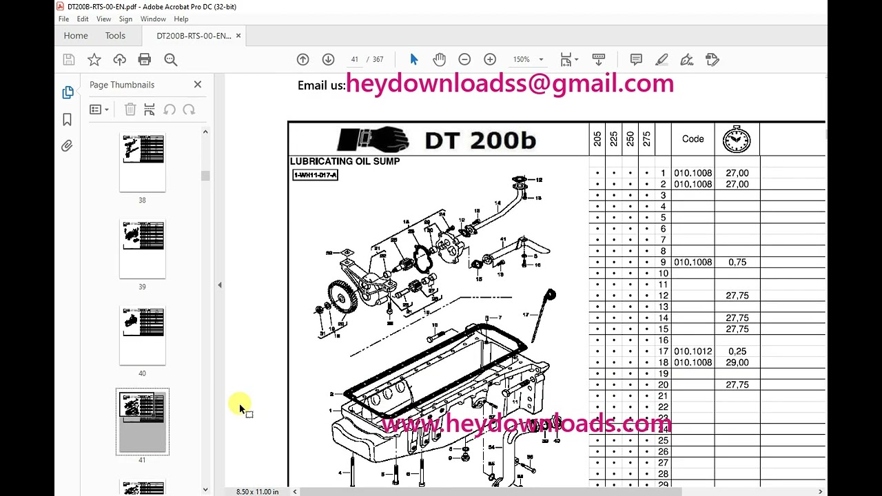 AGCO NA DTB Series DT205B DT225B DT250B DT275B Tier 3 Repair Time Schedule Manual 4346481M2