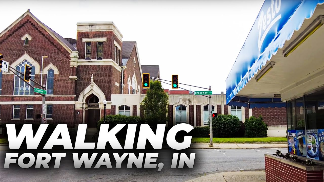Walking Fort Wayne, Indiana : Creighton Avenue & Broadway