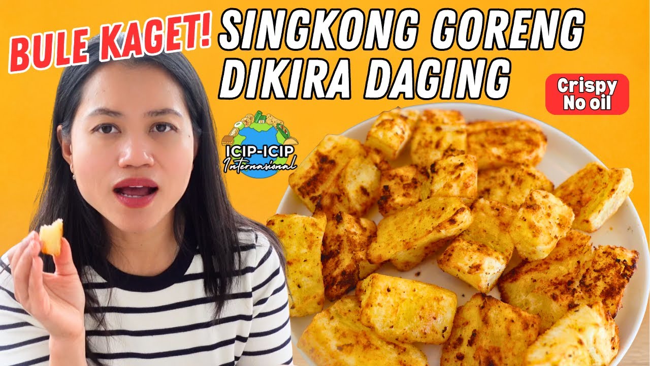 Bule Kaget! Singkong Goreng Tanpa Minyak Dikira Daging 😱🔥