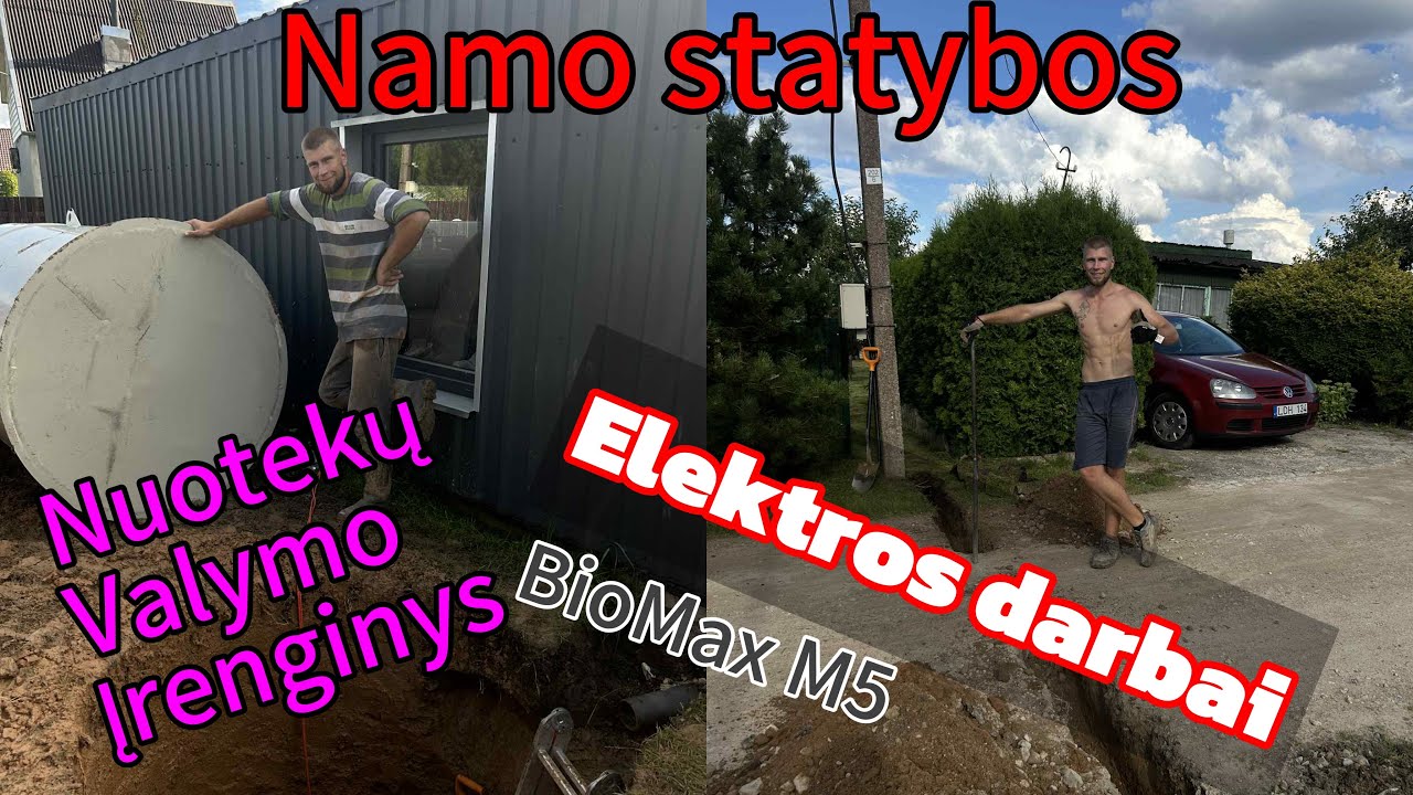 Namo statybos! Elektros darbai ir nuotekų valymo įrengimas! 