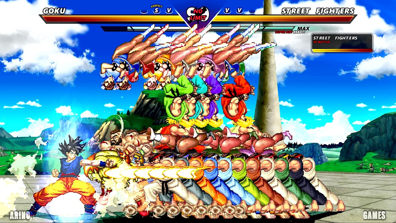 GOKU VS 200 STREET FIGHTERS AT SAME TIME! EPIC!