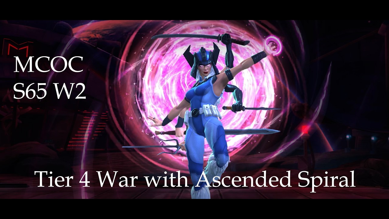 MCOC War S65 W2 - Tier 4 war with an average player and a newly ascended Spiral