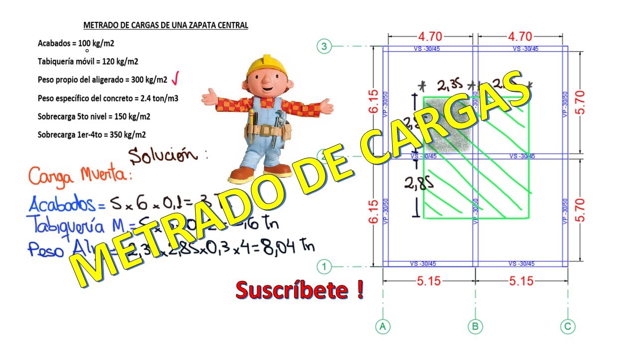 🔴 METRADO DE CARGAS - PASO A PASO - 5 NIVELES 🔴 #Ejercicio1🤜🤛