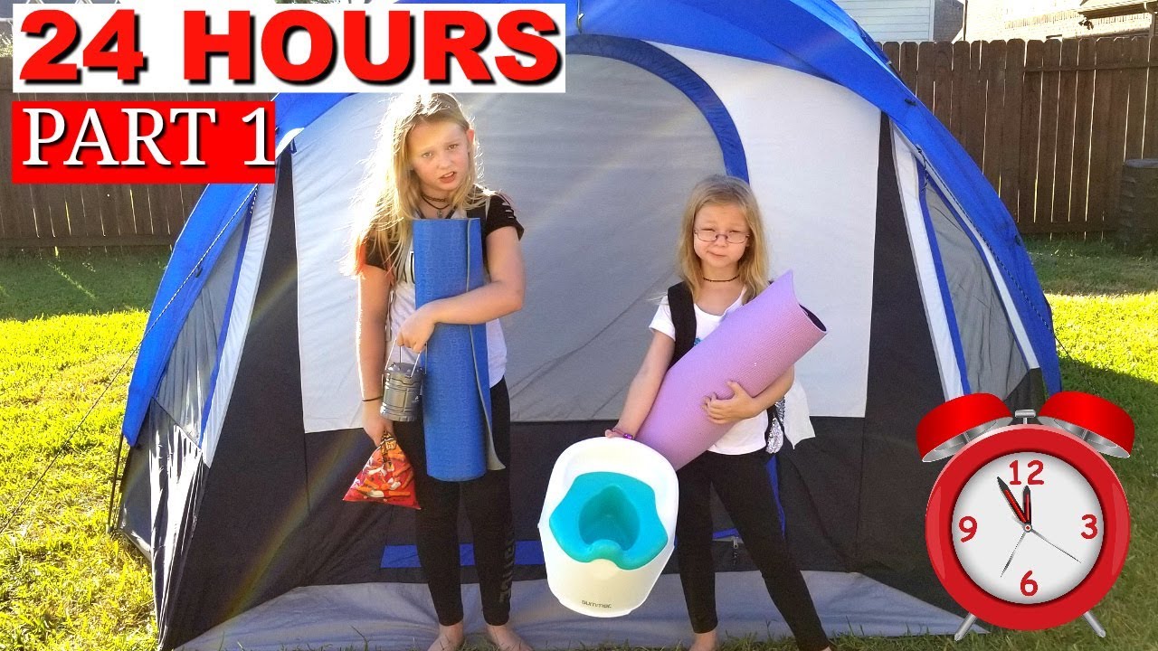 24 Hours Overnight In A Tent Challenge!!!