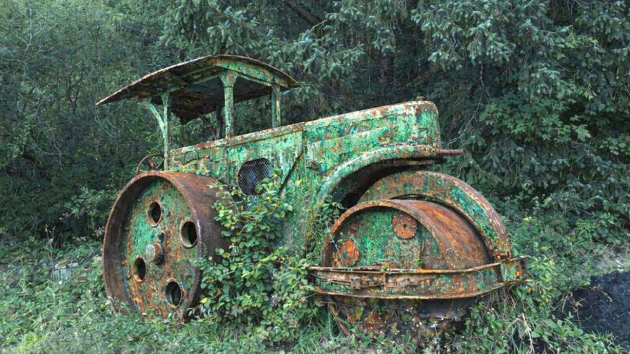 Starting and Test Driving A old Road Roller | Will it Srart | Abandoned Vehicle Starting