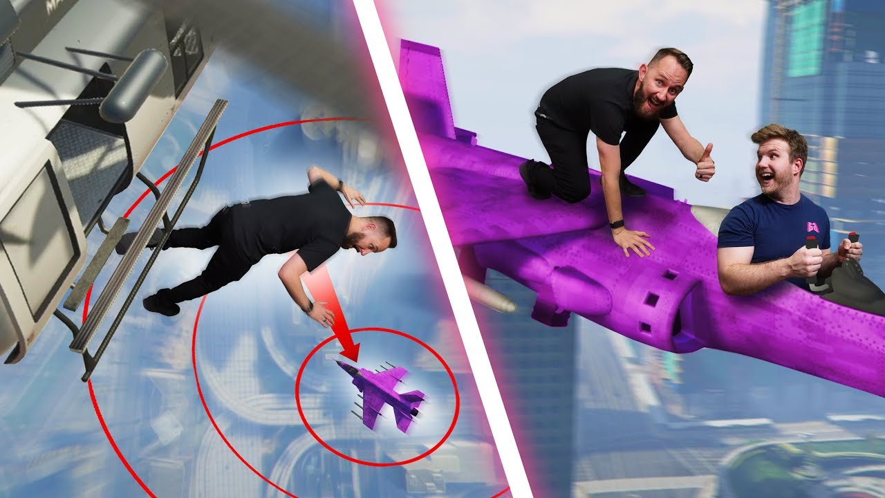Skydive Onto A Plane Challenge! | GTA5