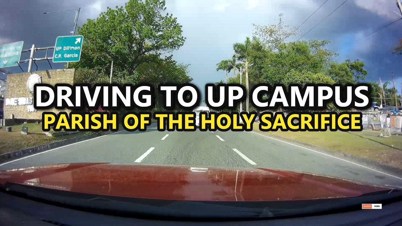 🛣️ Serene Campus Drive 🚗 | UP Diliman’s Parish of the Holy Sacrifice ⛪ | QC Afternoon Ride 🌇