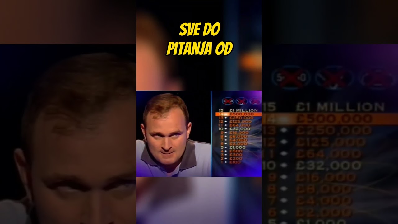 Čovjek koji je uspio prevariti kviz milijuna&scaron;.. #shorts #zanimljivosti #viralno #balkan #zabava