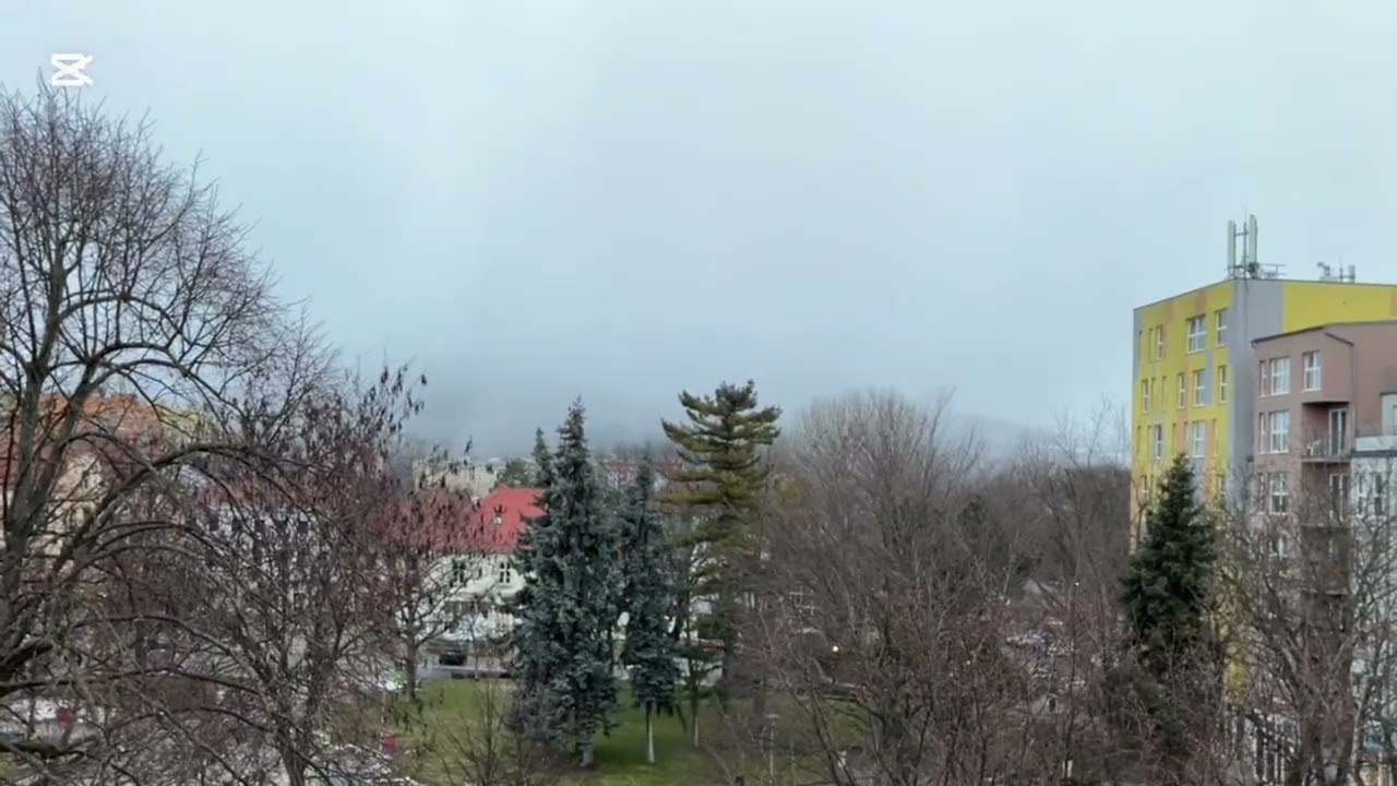 Vydatná sněhová přeháňka (18.2.2026) Lovosice - Litoměřicko.