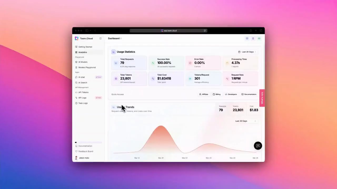 Taam Cloud: Unify 200+ AI Models with One Powerful API Gateway