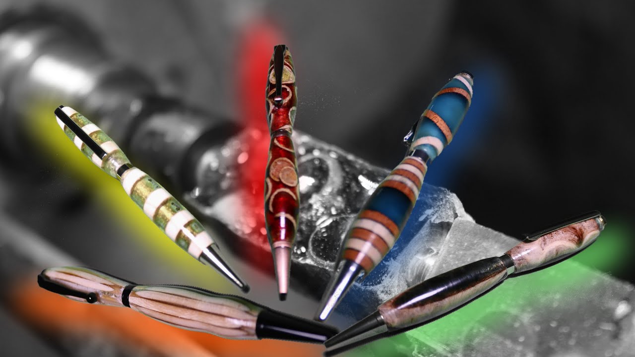 ▶ INCREÍBLES BOLIGRAFOS TORNEADOS y Trucos de Montaje. CURSO Torno de MADERA 23
