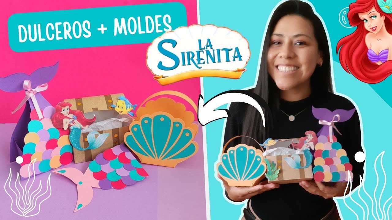 DULCEROS DE LA SIRENITA +Moldes Gratis PDF🧜‍♀️ | Divas Creativas