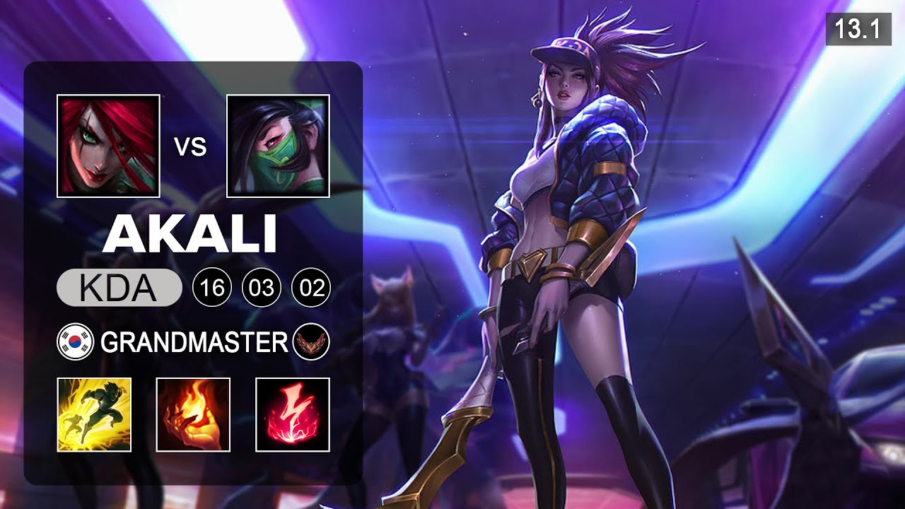 Akali vs Katarina Mid - KR Grandmaster - Patch 13.1 Season 13