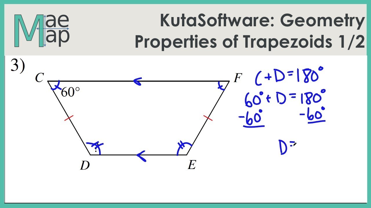 KutaSoftware: Geometry- Properties Of Trapezoids Part 1