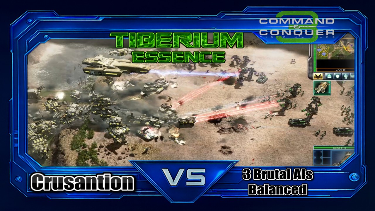 CNC 3 TW Tiberium Essence v2.0 mod: GDI vs 3 Brutal AIs - Balanced (Nod)