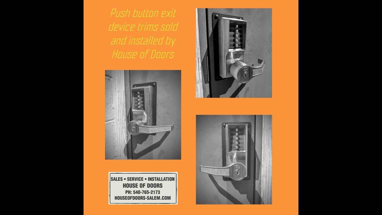 Push button exit device trim by House of Doors