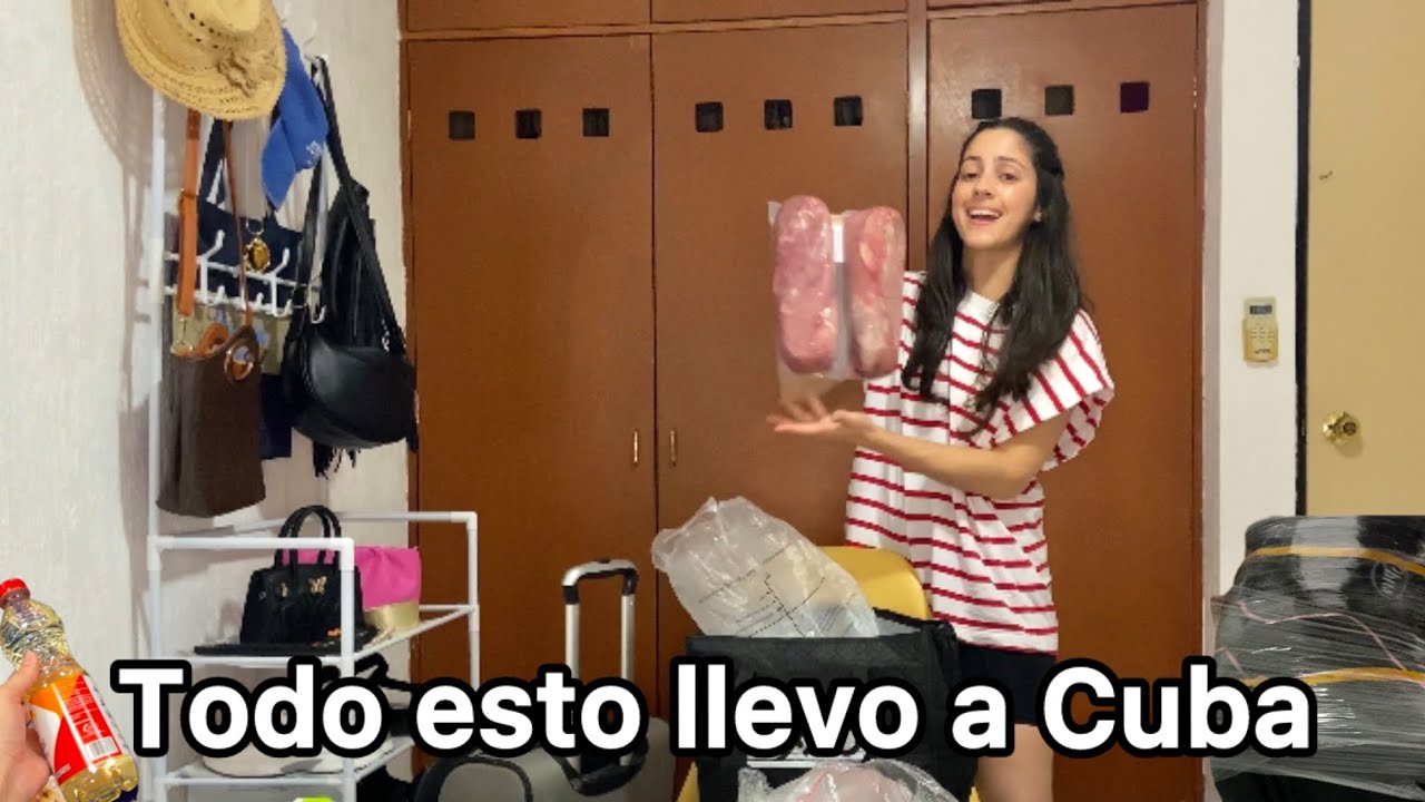 Preparando maletas para Cuba 🇨🇺 | Lo que lleva una cubana, comida y aseo 🧻🧄