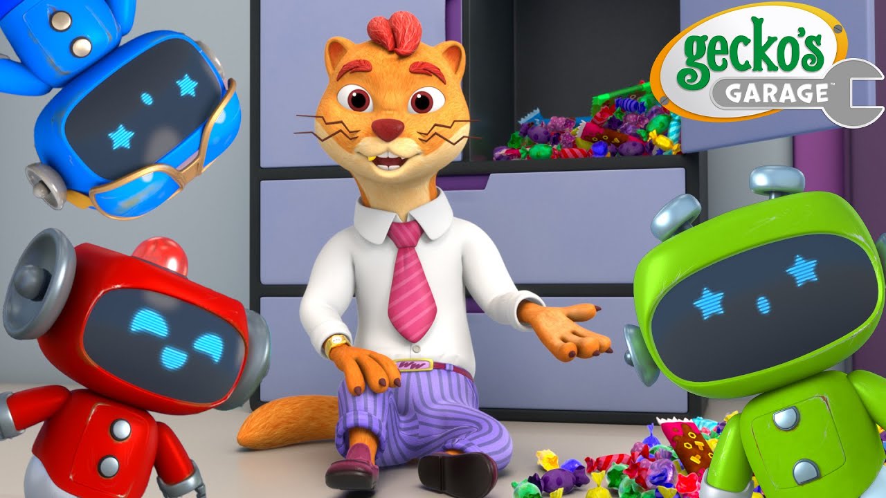Weasel Babysits the Mischief Mechs! 🤖| Gecko's Garage 🚚 | Cartoons For Kids | Toddler Fun Learning