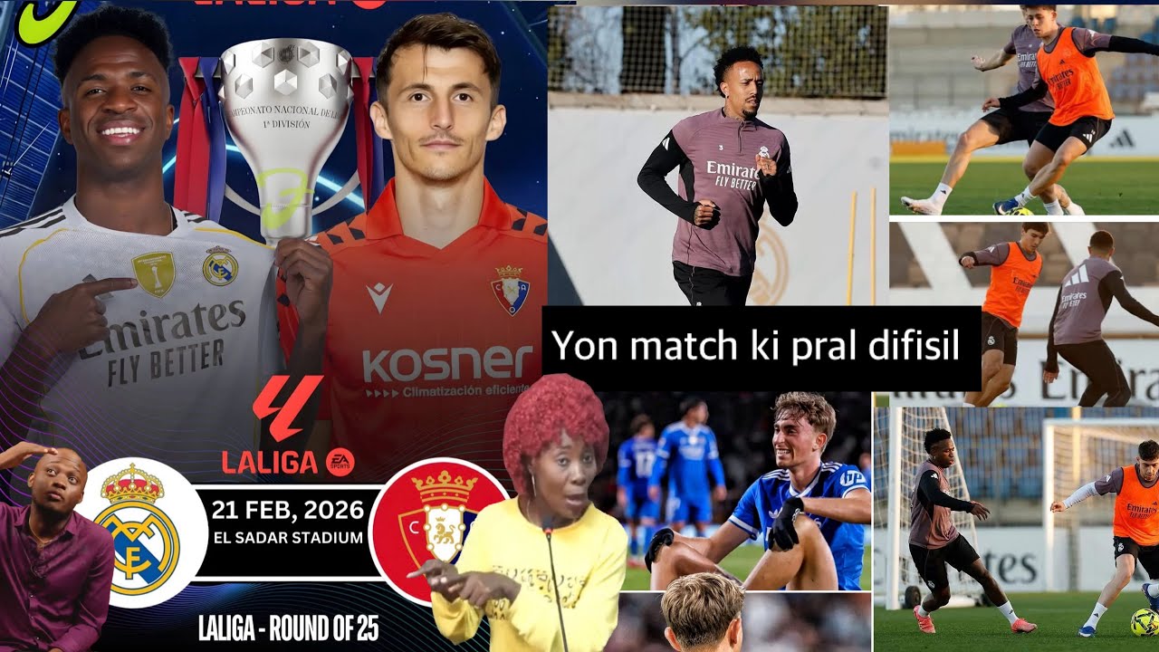 Real Madrid vs Osasuna demen yon match ki pral vrèma difisil, Gen blese nan kan Real Madrid 