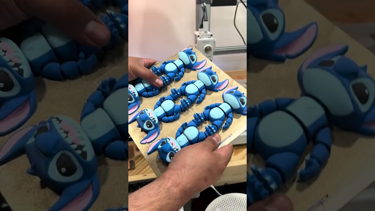 🛸 Stitch articulado em 3D! #3DPrinting #BambuLabA1 #Articulado