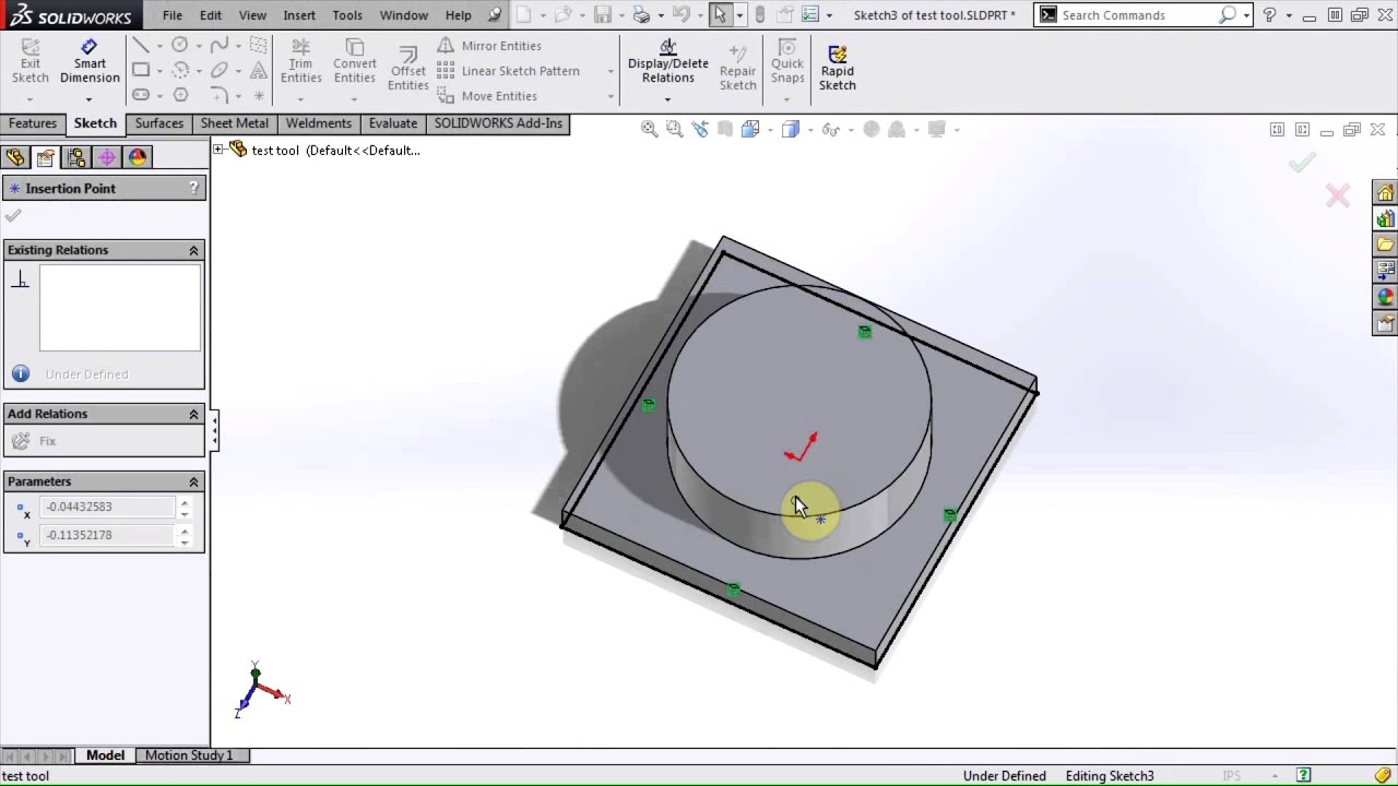 SOLIDWORKS - Creating a Forming Tool
