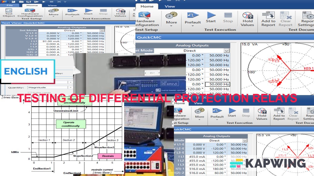 Transformer Differential Relay Testing || Testing of Differential Protection Relays || Slope Test