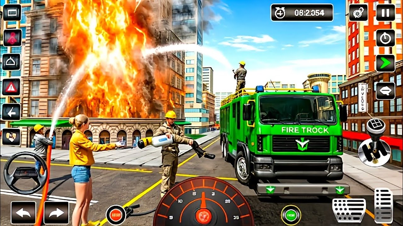 Fire Truck City Rescue Simulator 3D - US Emergency 911 Ambulance Driving - Android GamePlay 
