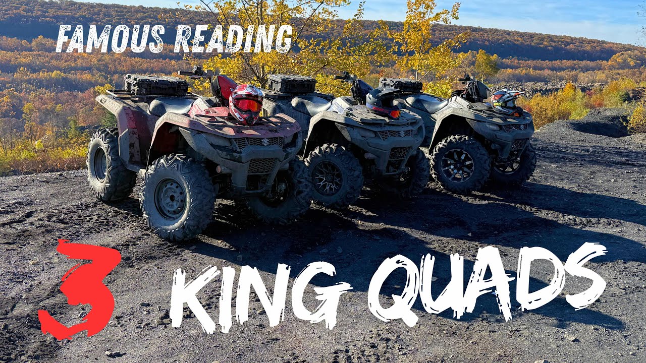 3 Suzuki King Quad 750's Riding in Pennsylvania!