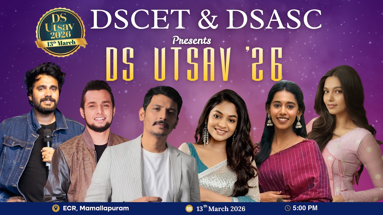 ✨🎉🎶 DS UTSAV ’26 – The Grand Cultural Fest of DSCET & DSASC! 🎶🎉✨