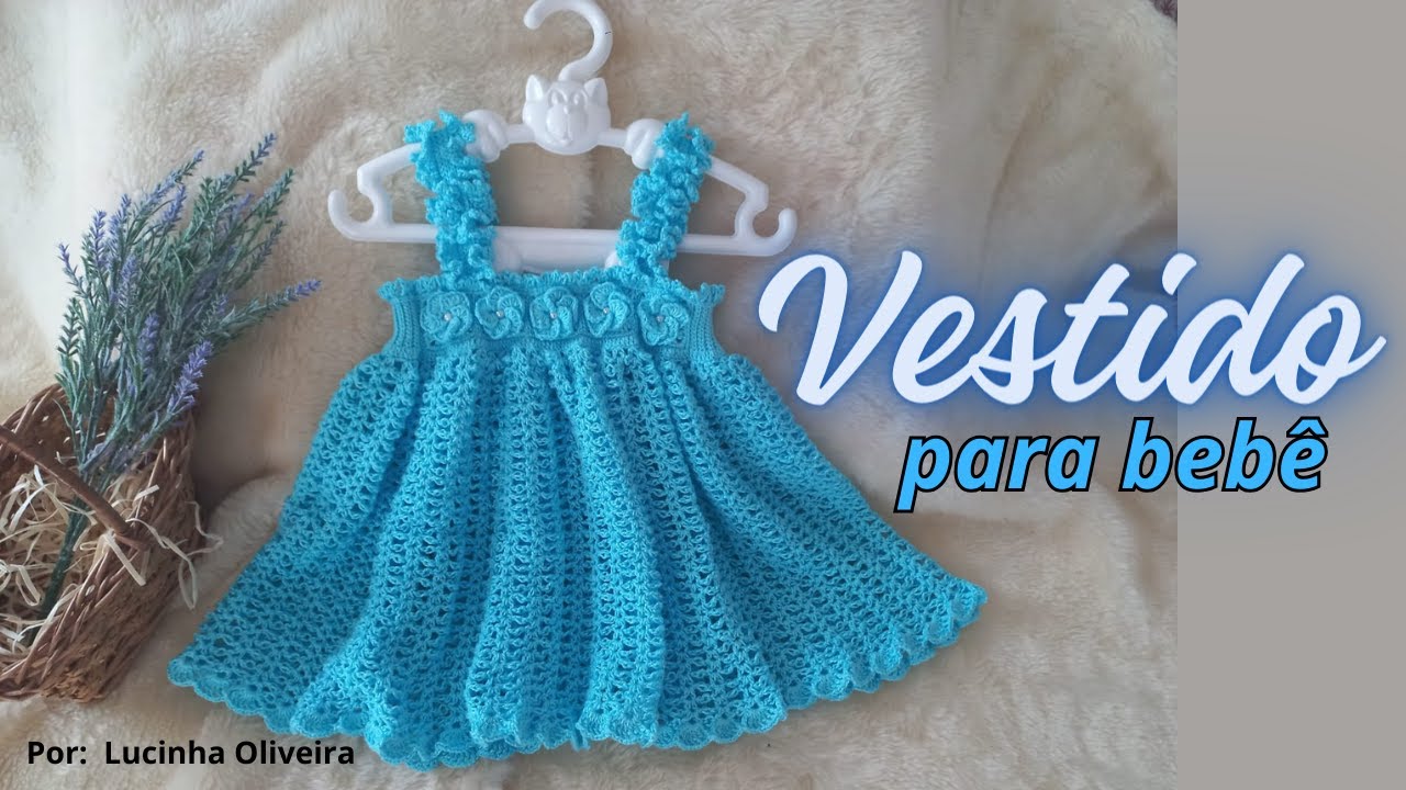 Aprenda a fazer um vestido de crochê incrível para bebê (3 a 6 meses)