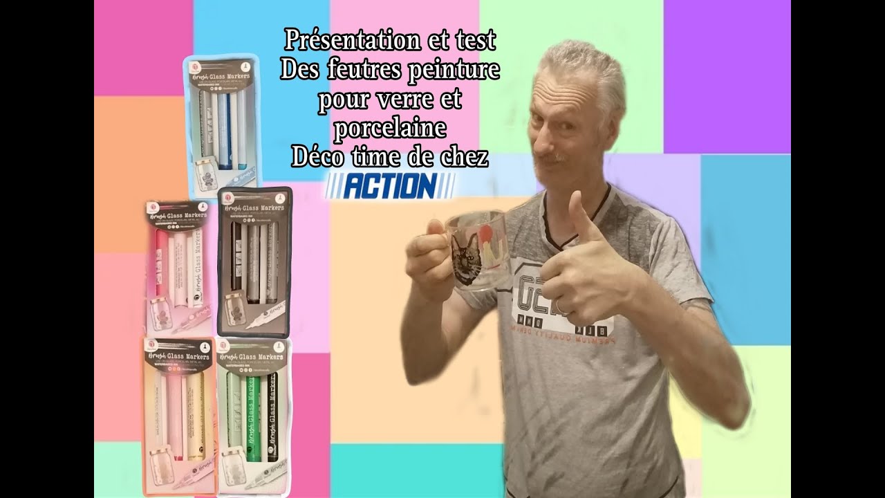 présentation et test des feutres peinture pour verre et porcelaine déco time de chez action