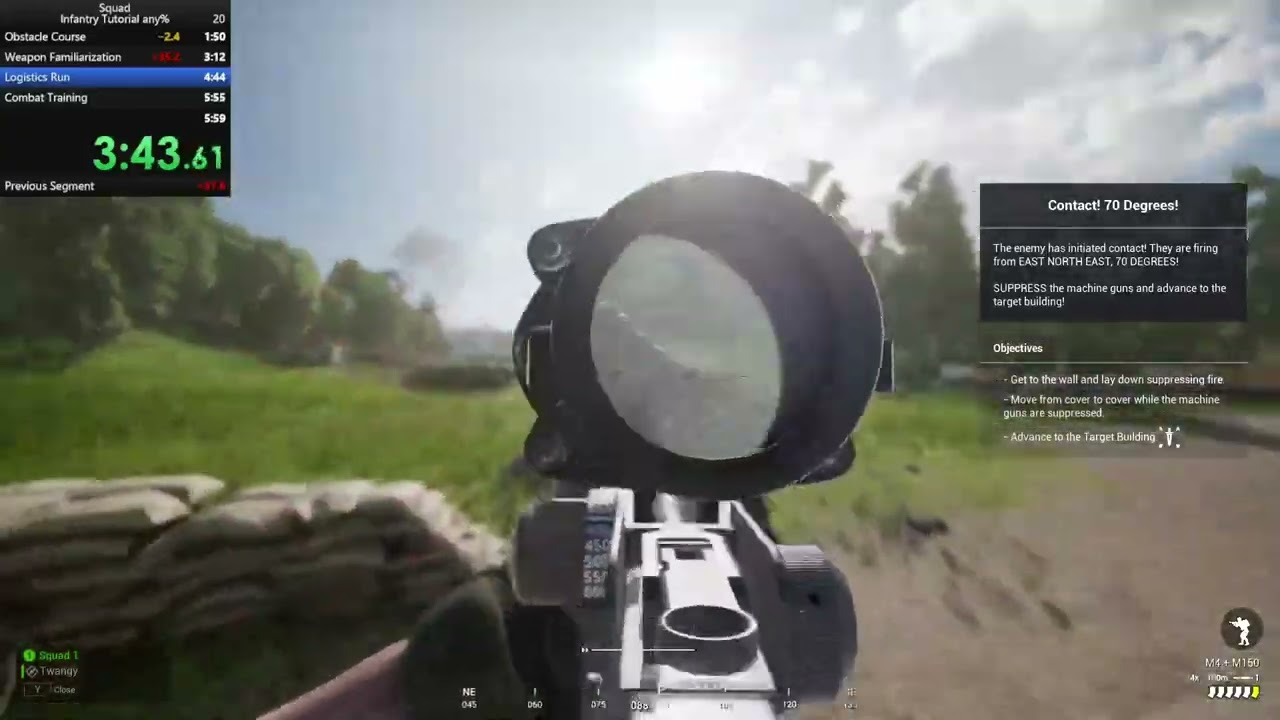 Squad Infantry tutorial Any% after ICO update