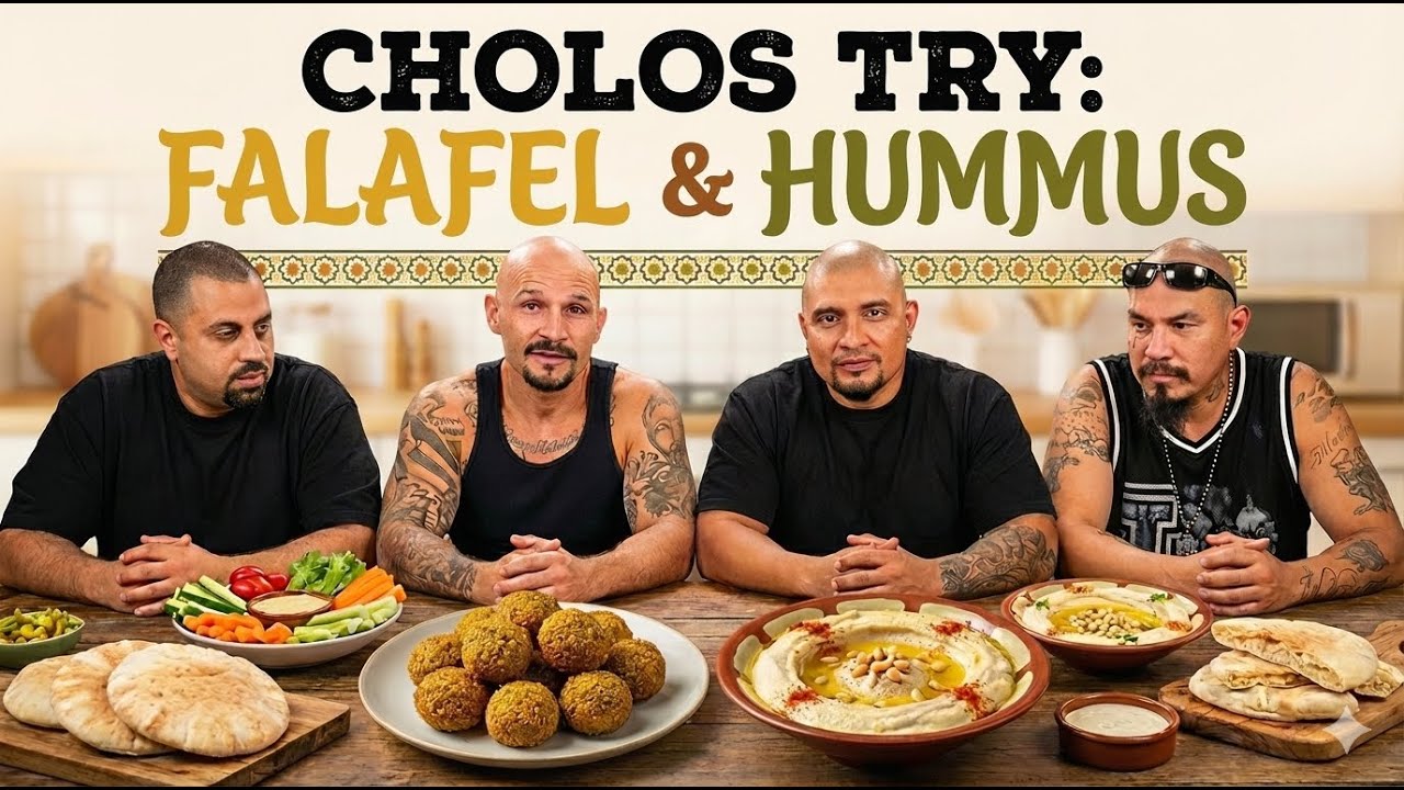Cholos Try | Falafel i hummus #cholostry #falafel #humus #bigtokesfromthewestcoast #tortilla