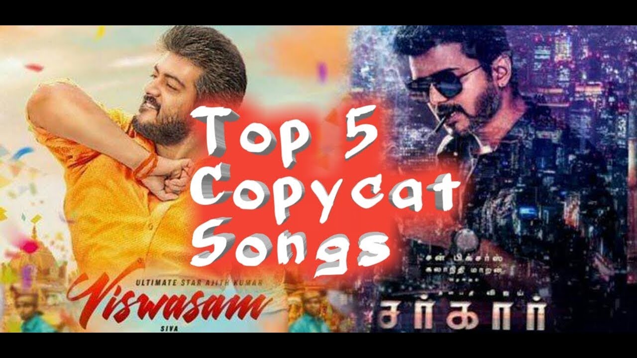 Top 5 tamil songs Copycat | tamil songs troll video