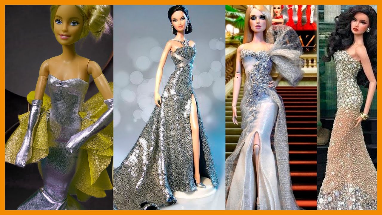 DIY: Como Hacer Vestido Elegante para Muñecas Barbie muy Fácil!!