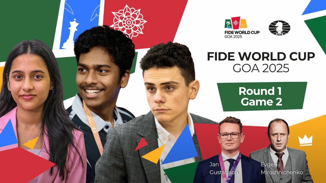 Chess ♟ | Round 1 | Game 2 | FIDE World Cup 2025 | ft. Pranav V, Gurel, Deshmukh and more