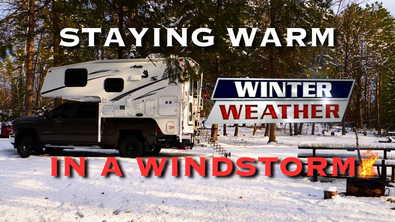 Relaxing Winter Camping in a Windstorm