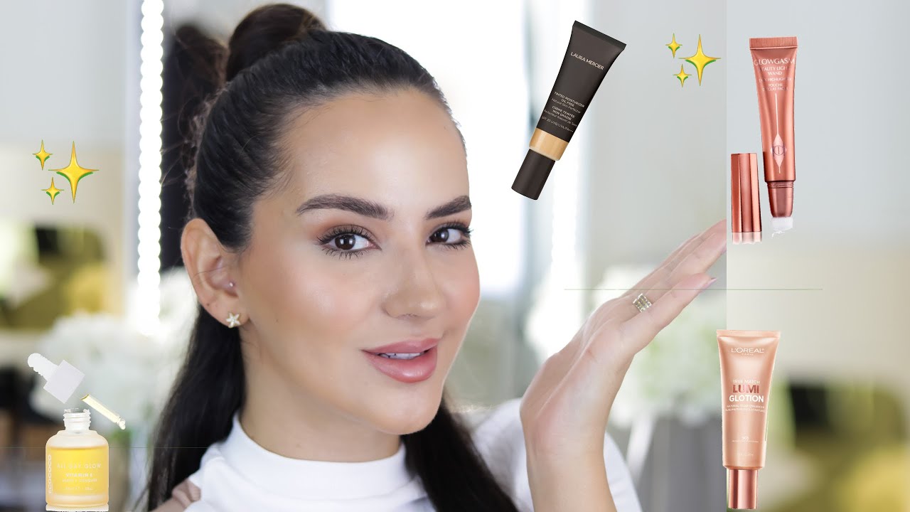 كيف تحصلي على بشرة مضيئة✨ لامعة وصحية بالميكب | GlOWY DEWY MAKEUP TUTORIAL ✨