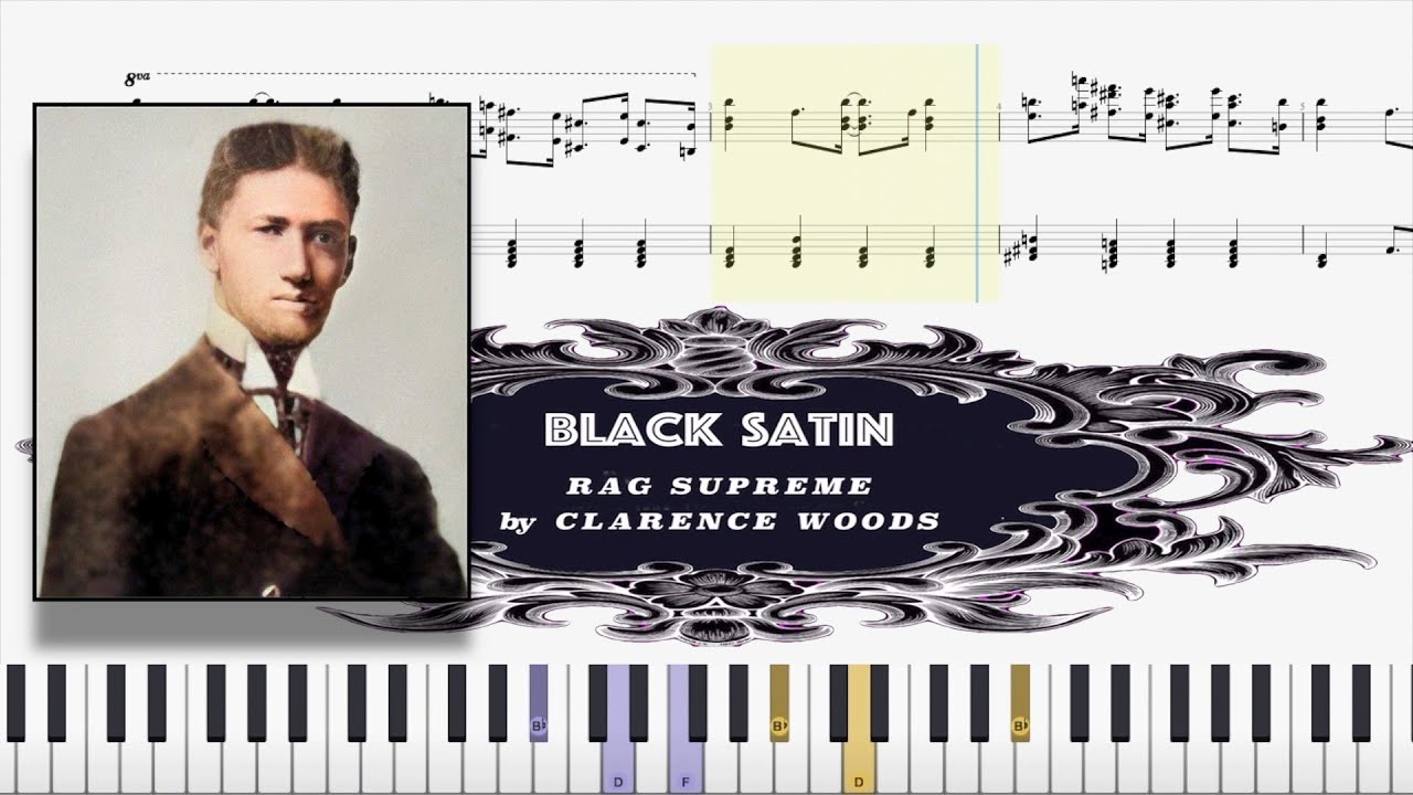 Black Satin [Rag Supreme] by Clarence Woods (1920, Ragtime Piano Roll)