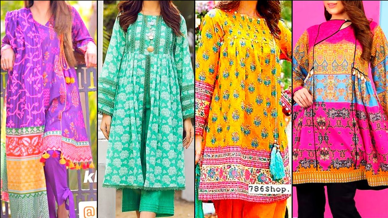 Gorgeous style printed 3 piece dresses collection 2026/ Latest kurti 2pec dresses designs for girls 