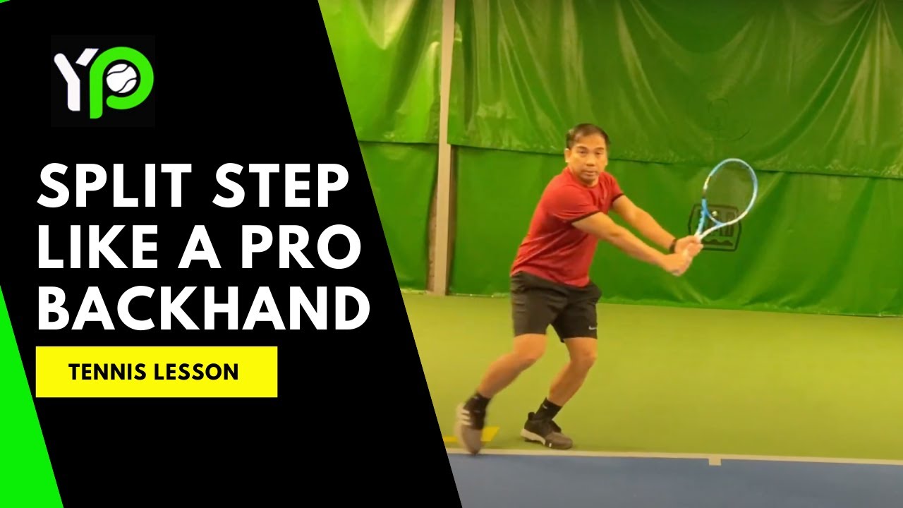 Tennis Lesson Footwork Split Step like a Pro on Backhand with Coach Aik