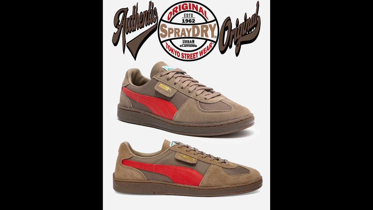 PUMA SUPER TEAM OG Totally Taupe & For All Time Red Mens