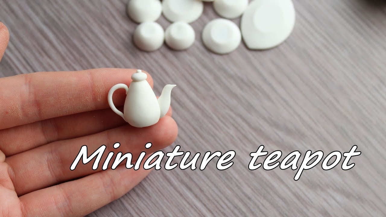 Miniature teapot. Tutorial. Polymer clay.