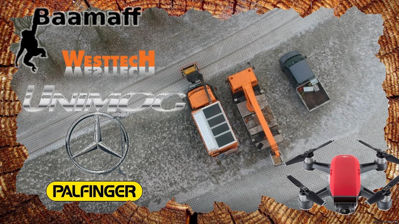 UNIMOG + WOODCRACKER - Baumfällung mit Hubbühne - DJI Spark