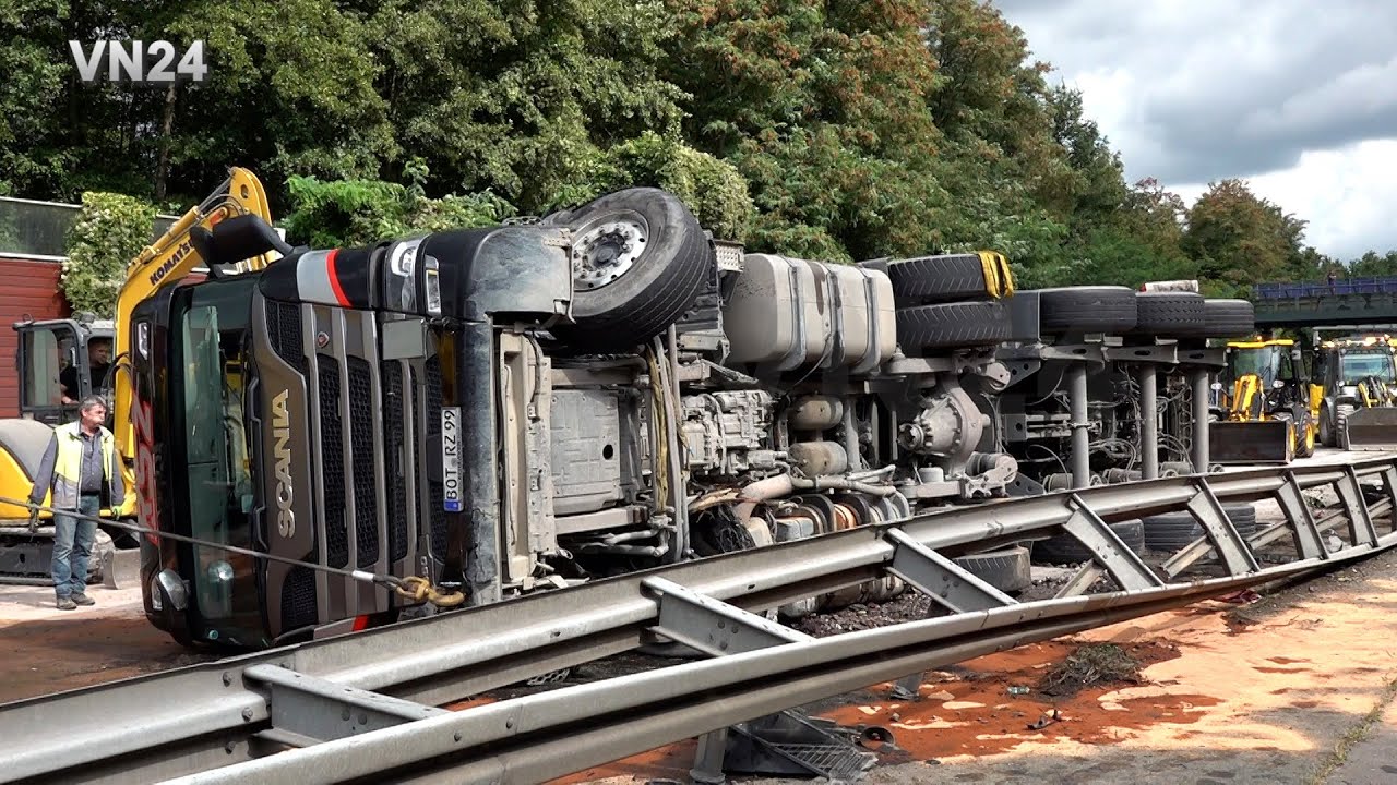 05.09.2025 - VN24 - NEWS - Sattelzug auf A2 bei Recklinghausen verunglückt